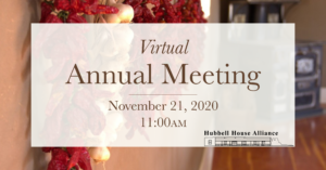 virtual Annual Meeting November 21, 2020 11am