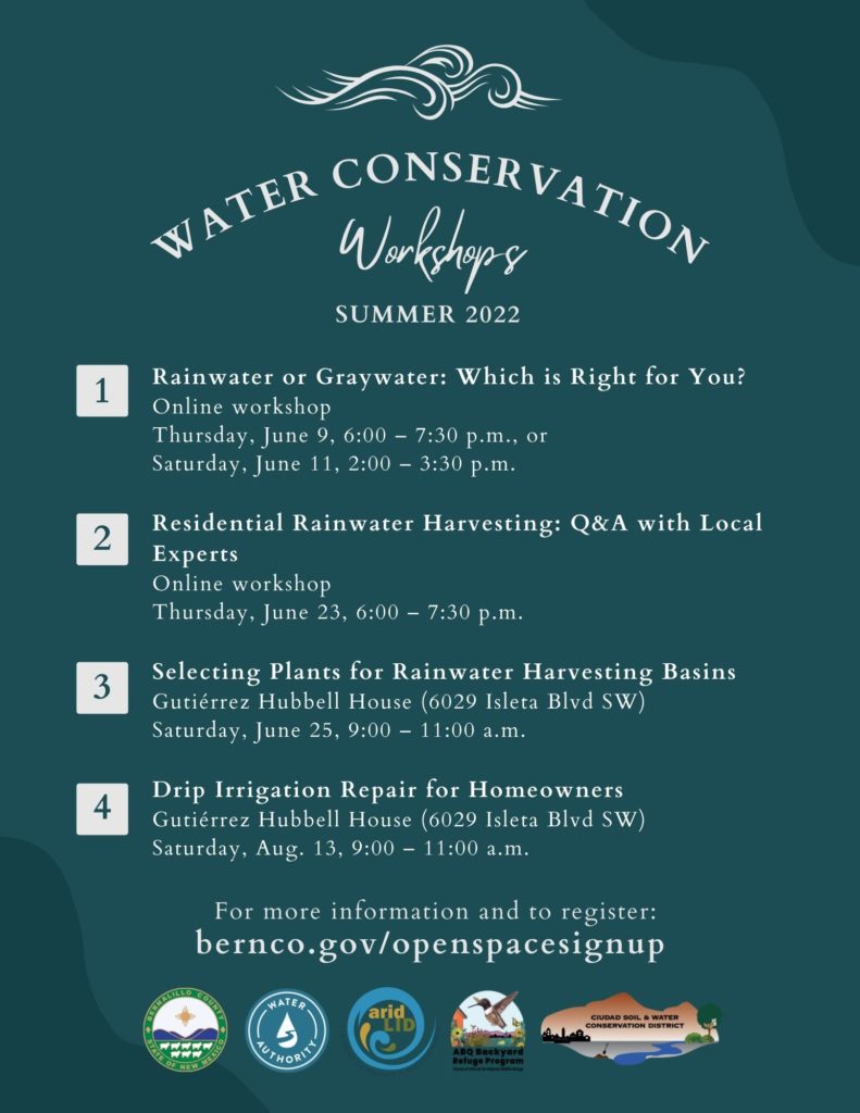 Summer 2022 Water Conservation Workshops